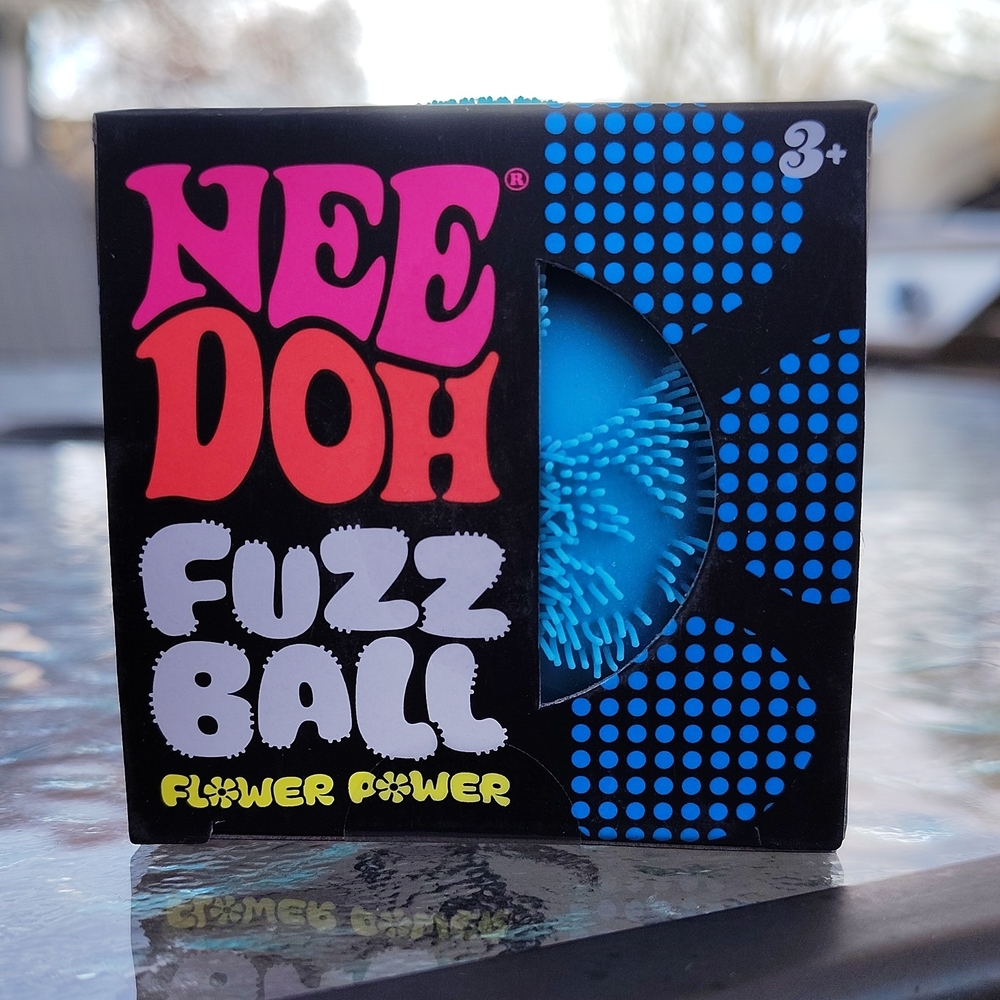 NEEDOH Fuzz Ball Flower Power: Blue. Brand New In Box